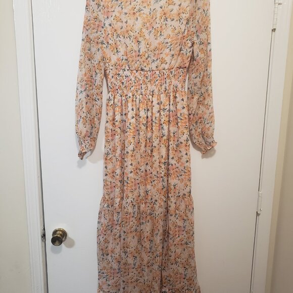 Patrons of Peace Floral Maxi Dress – Fall Colors, Size M - Picture 2 of 3